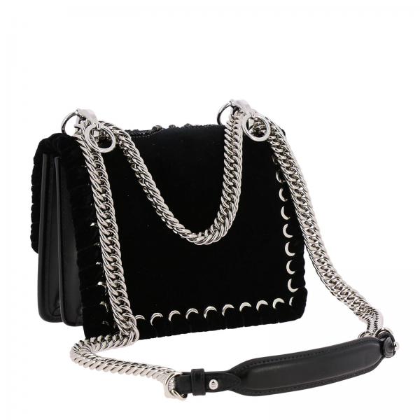 Di In Strass Borsa Fendi NeroKan Logo A44k I Small Bordi Intrecciati Mini 8m0381 Donna Velluto E Con 6gYbfv7y