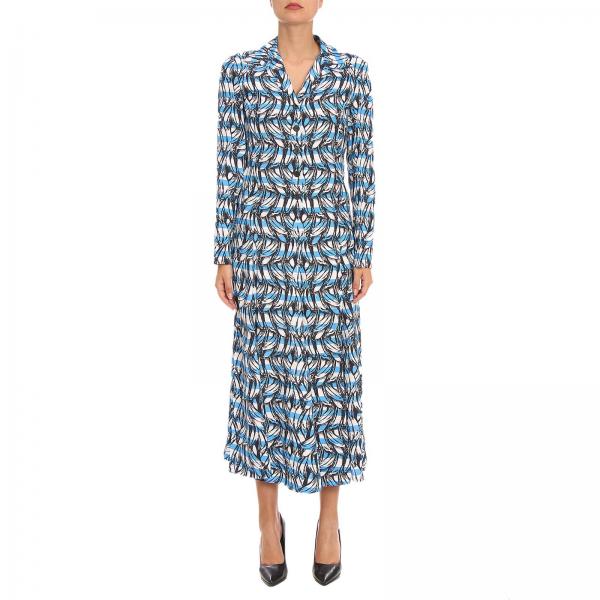 Dress women Prada | Dress Prada Women Gnawed Blue | Dress Prada P36Y3 ...