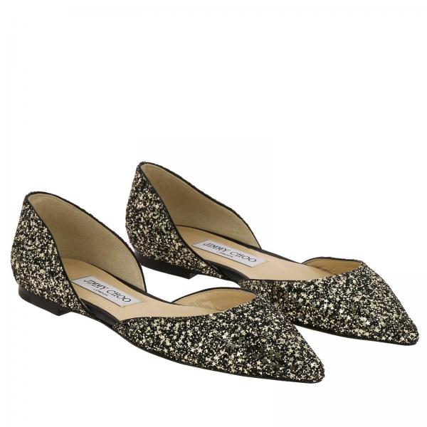 Jimmy Choo Outlet Shoes women Ballet Pumps Jimmy Choo Women Gold