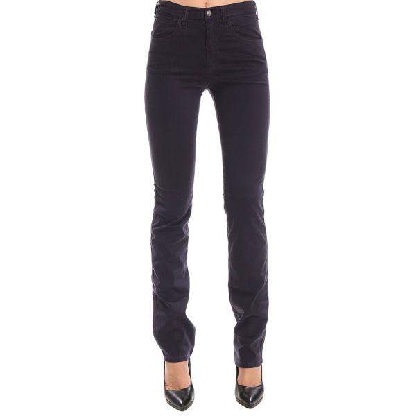 Pantalone regular fit a 5 tasche in misto cotone stretch effetto rasato