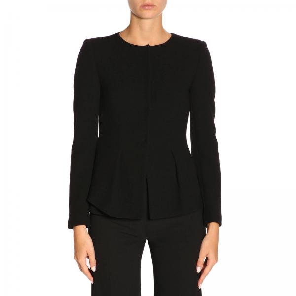 Emporio Armani Outlet: blazer for woman - Black | Emporio Armani blazer ...