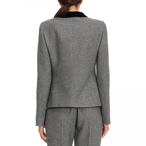 Emporio Armani Outlet: Blazer women | Blazer Emporio Armani Women Grey ...