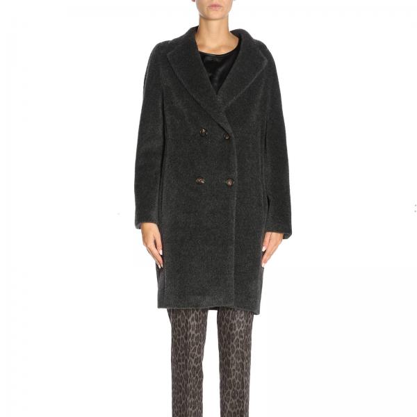 S Max Mara Outlet Cappotto Rose a doppiopetto in puro cashmere e lana vergine Grigio S Max Mara Outlet Cappotto Rose a doppiopetto in puro cashmere e lana vergine Grigio