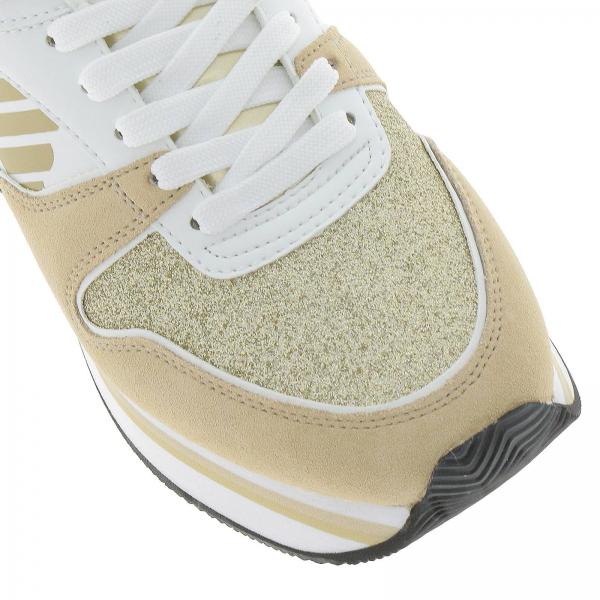Emporio Armani Outlet: Shoes women - Sand | Sneakers Emporio Armani ...