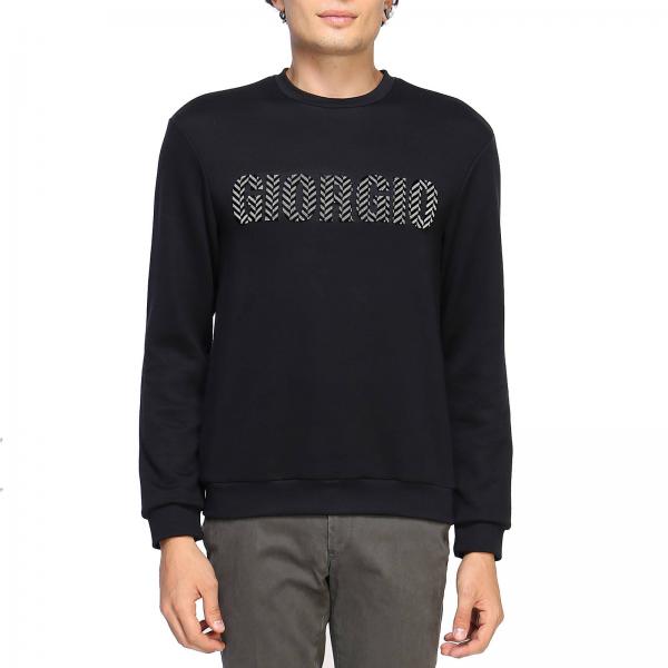 Giorgio Armani Outlet: Sweatshirt men - Blue | Sweatshirt Giorgio ...