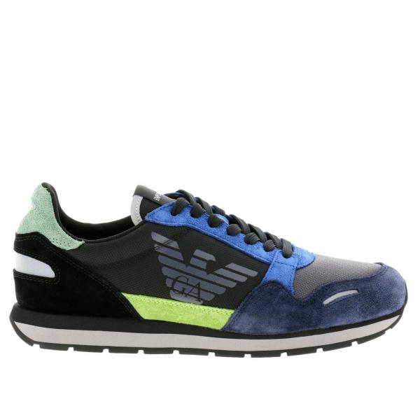 EMPORIO ARMANI: Shoes men | Trainers Emporio Armani Men Blue | Trainers ...