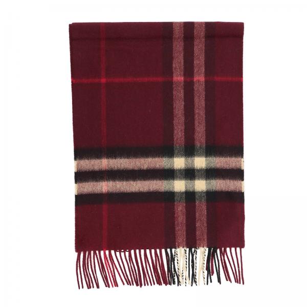 Burberry Outlet: Scarf men - Burgundy | Scarf Burberry 3826754 GIGLIO.COM