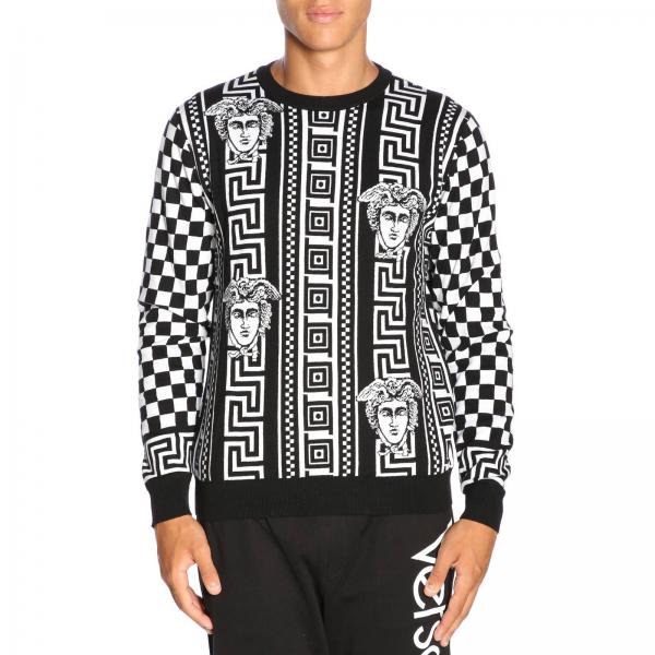 Versace Outlet: Sweater men - Black | Sweater Versace A80206 A226574 ...