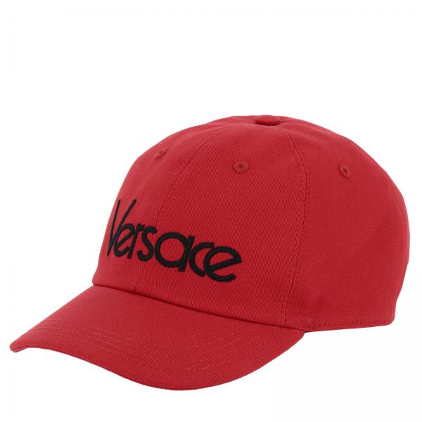 red versace hat