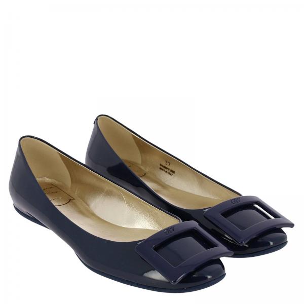 roger vivier blue flats