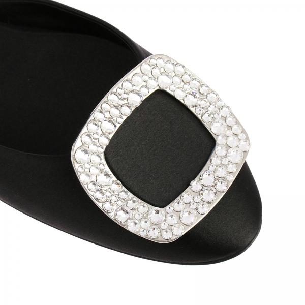 Strass Buckle Chips Ballerina Raso In RLAj54
