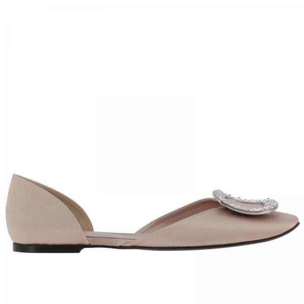 roger vivier satin flats