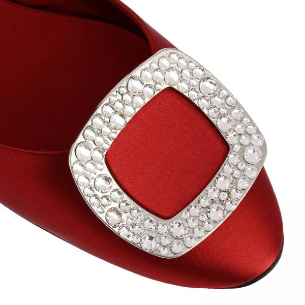 Strass Buckle Chips Ballerina Raso In RLAj54