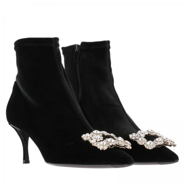 Bootie Sin Velluto In Strass Flower n0PNXw8Ok