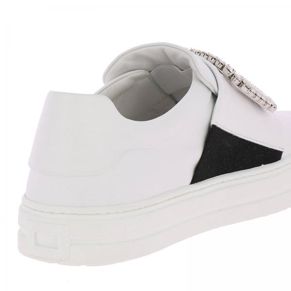 Pelle Sneakers On Liscia Buckle Sneaky Strass In Slip Viv' DEW2I9H