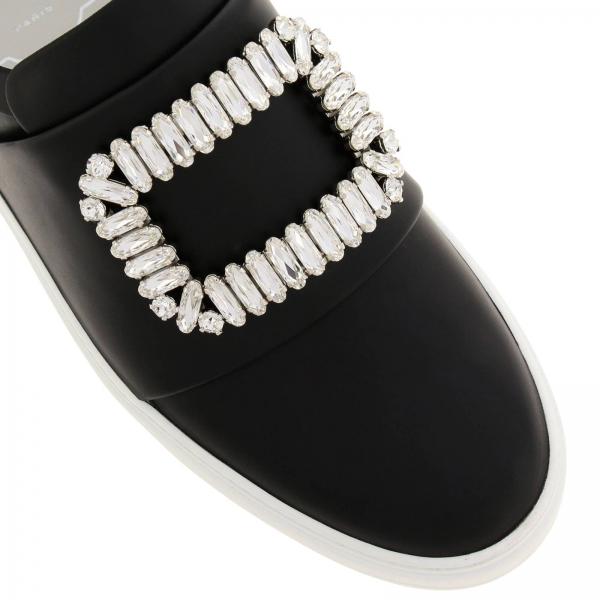 Pelle Sneakers On Liscia Buckle Sneaky Strass In Slip Viv' DEW2I9H