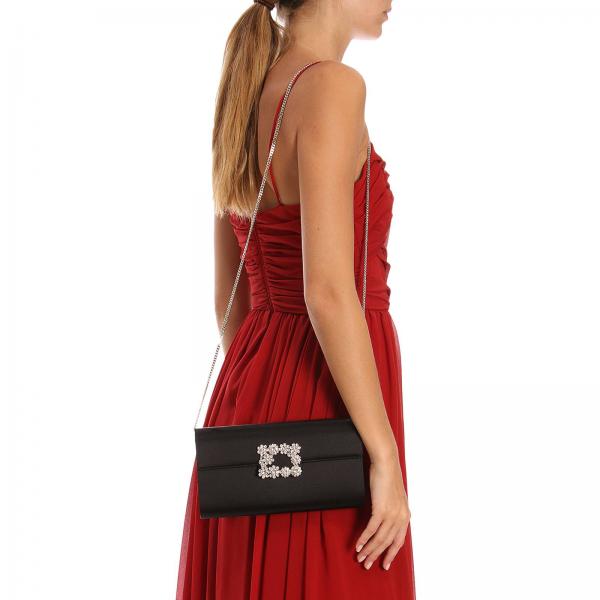 Flower Buckle Rbwamfd0200 Flap Donna Clutch Rs0 Roger VivierEnvelope In Raso Y76gIbfyv