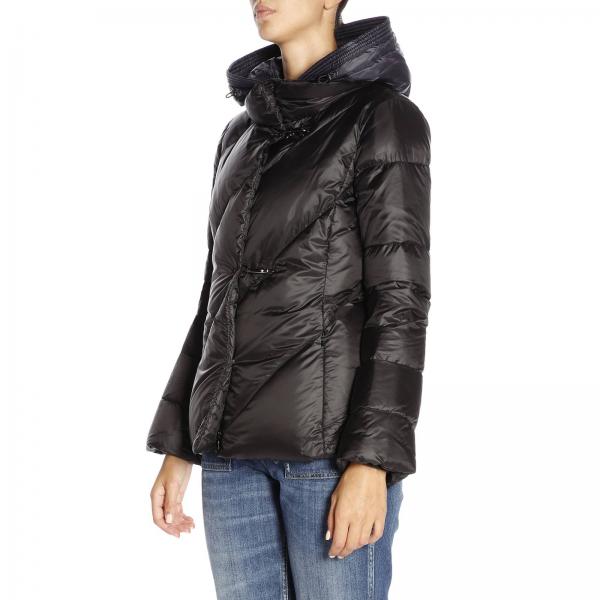 Piumino Corto Trapuntato In Nylon Cappuccio Con Twist Amovibile v80Nnwm