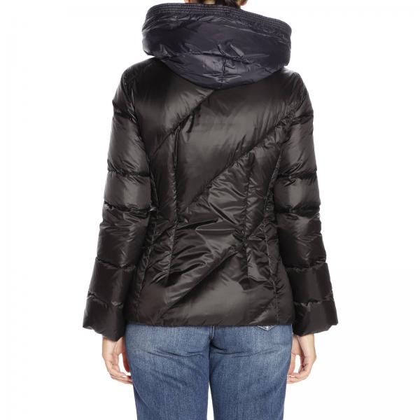 Piumino Corto Trapuntato In Nylon Cappuccio Con Twist Amovibile v80Nnwm