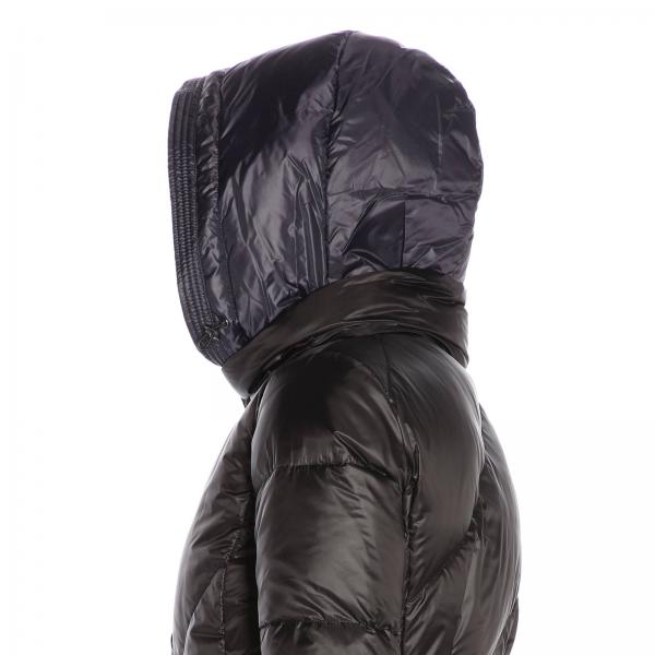 Piumino Corto Trapuntato In Nylon Cappuccio Con Twist Amovibile v80Nnwm