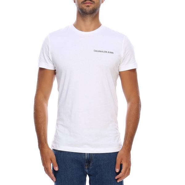 Calvin Klein Jeans Outlet: T-shirt men - White | T-Shirt Calvin Klein ...