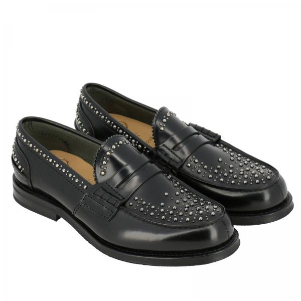 Borchie Penbrey Pelle Grade Mocassino Met Vera In Traversina E Metalliche Custom Con 80PkwXnO