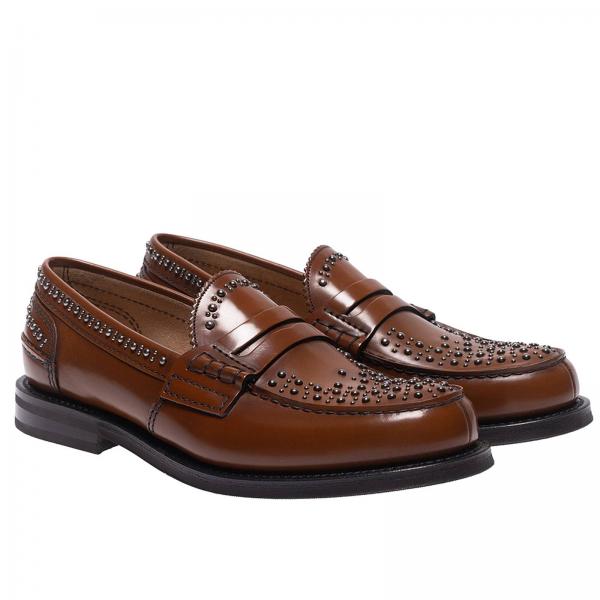 Borchie Penbrey Pelle Grade Mocassino Met Vera In Traversina E Metalliche Custom Con 80PkwXnO