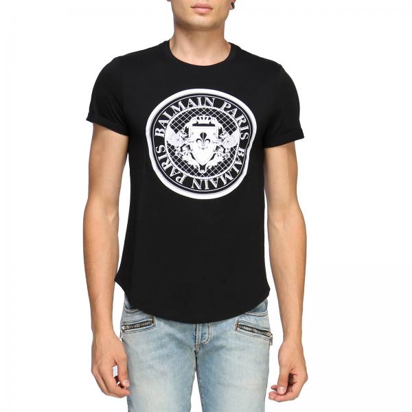 Balmain Outlet: T-shirt men - Black | T-Shirt Balmain W8H8135J159 ...