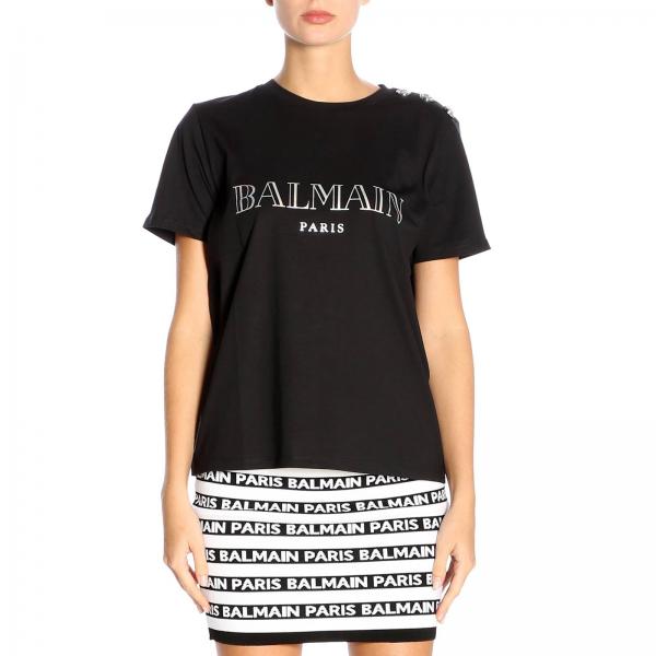 T-shirt women Balmain | T-Shirt Balmain Women Black | T-Shirt Balmain ...