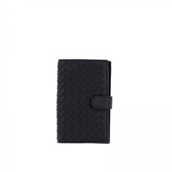Portafoglio Classic medio in vera pelle intrecciata con porta monete
