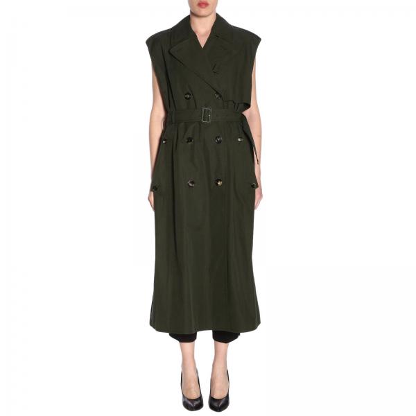 BOTTEGA VENETA: Coat women - Green | Waistcoat Bottega Veneta 563082 ...