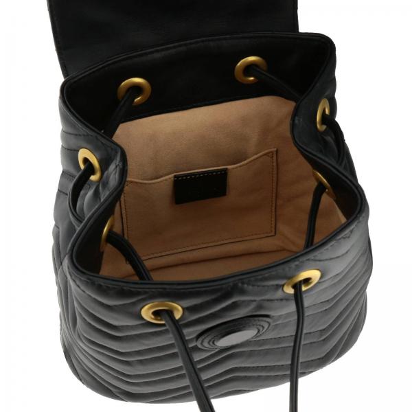 GUCCI: Zaino GG Marmont in vera pelle con trapuntato chevron - Nero | Zaino  Gucci 528129 DRW4T GIGLIO.COM