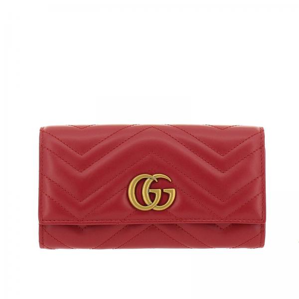 GUCCI: wallet for woman - Red | Gucci wallet 443436 DTD1T online on ...