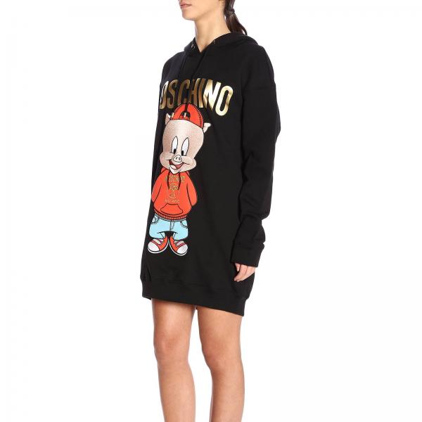 Cappuccio By Pig Porky A Abito Moschino Felpa Con E Stampa Maxi tshQxrCd