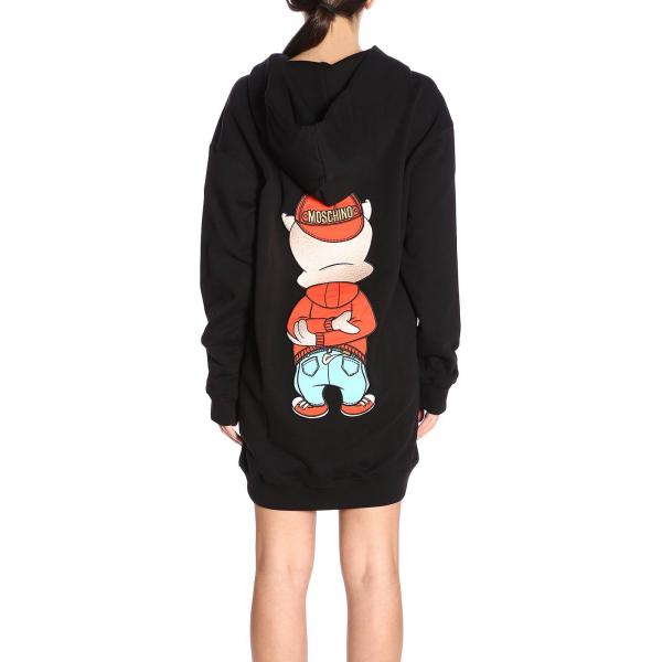 Cappuccio By Pig Porky A Abito Moschino Felpa Con E Stampa Maxi tshQxrCd