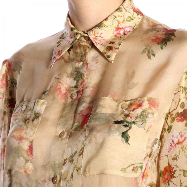 Stampa Seta English English Camicia Stampa Rose Camicia Seta Rose DHEW9I2