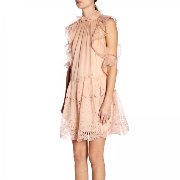 Chiffon Maniche Rouche Senza Con Abito qLRj4A35