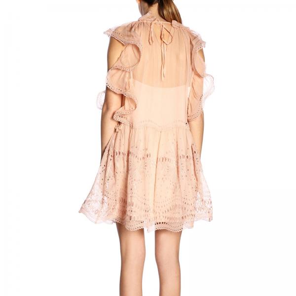 Chiffon Maniche Rouche Senza Con Abito qLRj4A35