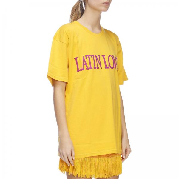 Con A Maniche Lover T shirt Scritta Latin Corte GqSzVpUM