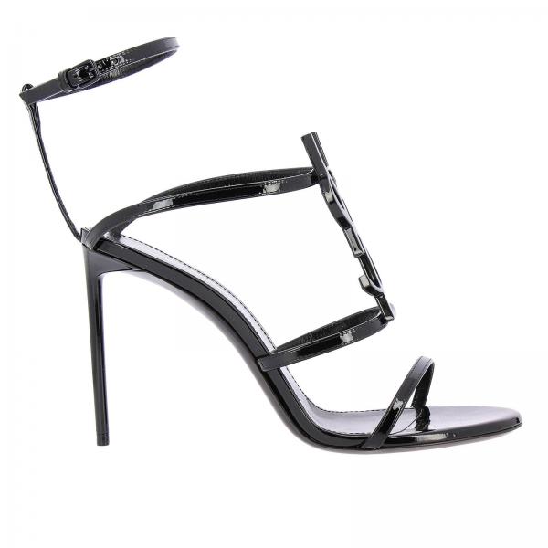 SAINT LAURENT: Shoes women | Heeled Sandals Saint Laurent Women Black ...