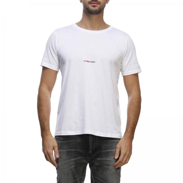 Saint Laurent Outlet: t-shirt for man - White | Saint Laurent t-shirt ...