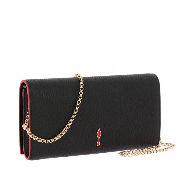 Con Donna Pelle Logo In Wallet Mini Louboutin NeroBoudoir Chain Borsa Martellata 1185068 Christian lK1JTcF3