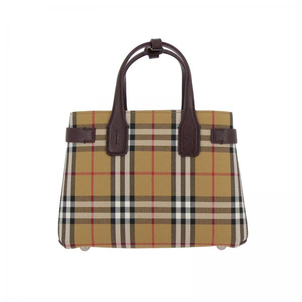 Borsa Banner small in canvas House check pelle con tracolla amovibile