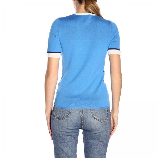 Maniche Righe Logo Maglia Corte Miu Con In A Jacquard Maxi JKlcTF1