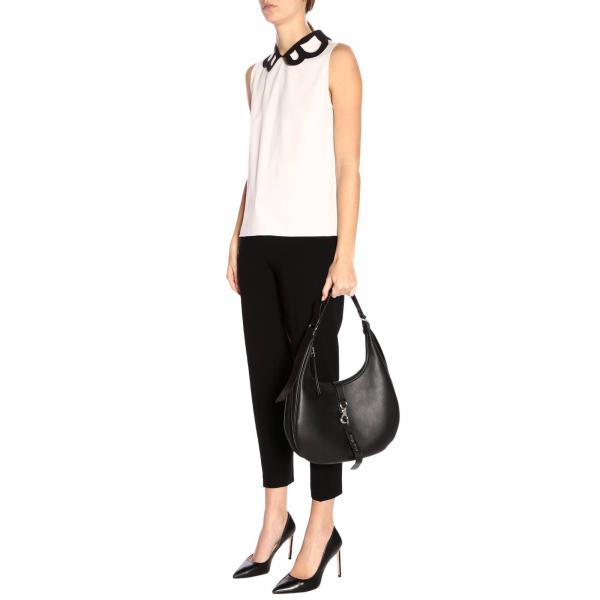In Pelle Logo E Borsa A Fibbia Centrale 2bya Spalla Donna MiuHobo Con 5bc055 Ooo Liscia Medium mw0ONnv8