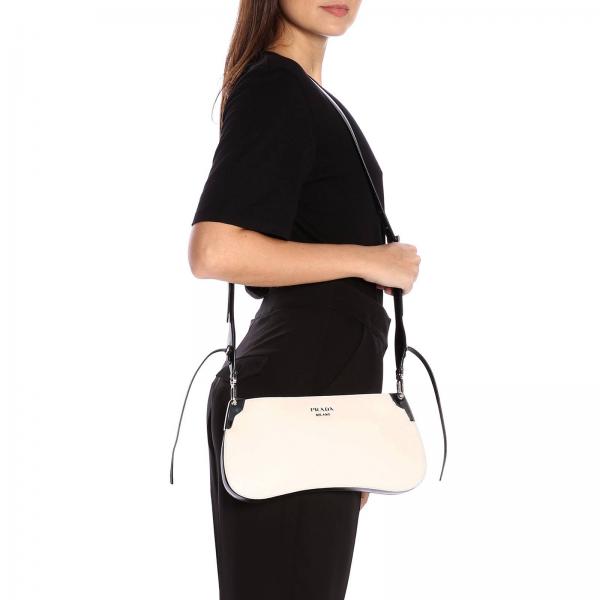 Spalla Borse Logo Pelle Vera 2aix PradaBorsa A In 1bh111ooo Tracolla Liscia Donna Con Sidonie Classico 3L5AR4j