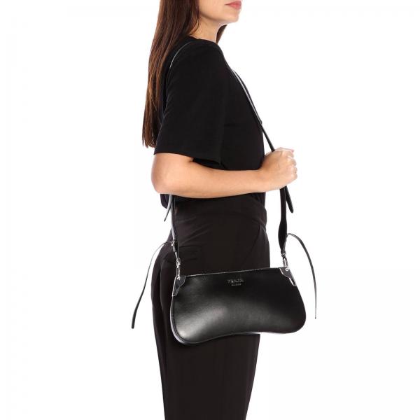 Spalla Borse Logo Pelle Vera 2aix PradaBorsa A In 1bh111ooo Tracolla Liscia Donna Con Sidonie Classico 3L5AR4j