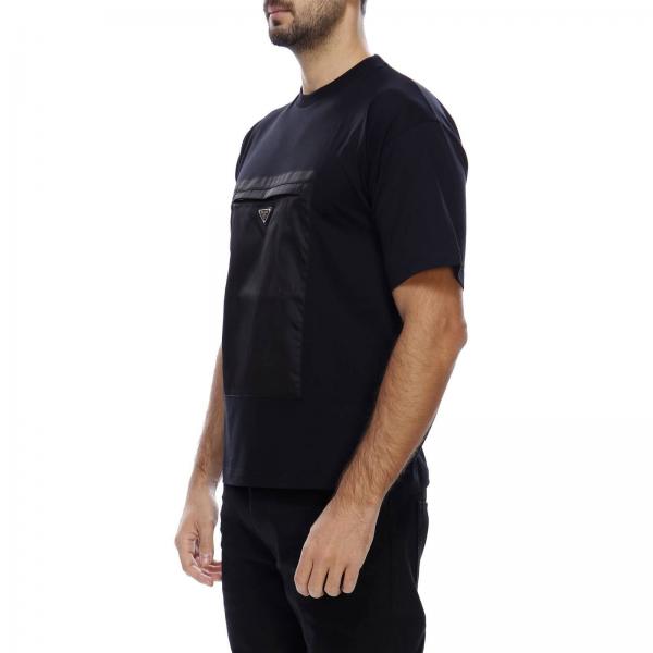 Nylon In T shirt Con Prada Basic Tasca Maniche Corte A uTlF1cK3J