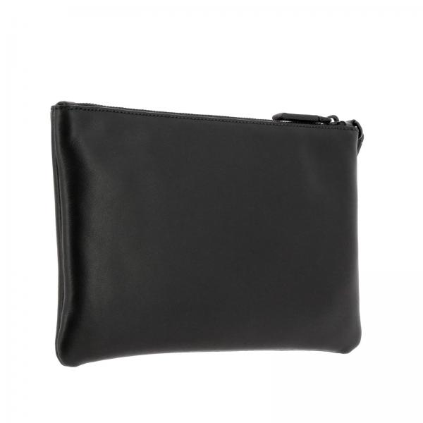 Con Milano Portadocumenti A 2nh006 In Uomo Prada Pelle 2bya NeroPochette Liscia Logo Contrasto SzMGVLUqp