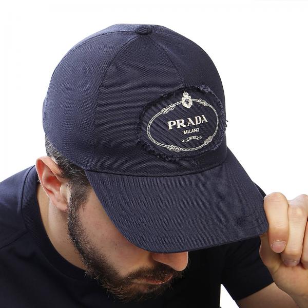 PRADA: Hat men - Blue | Hat Prada 2HC274 010 GIGLIO.COM